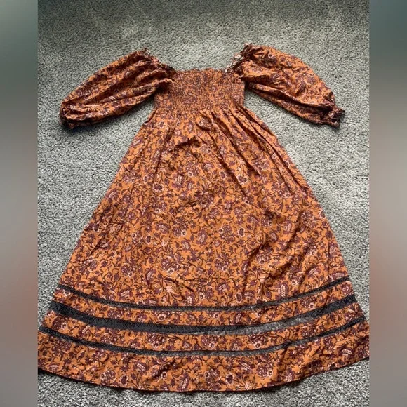 ⭐️SALE⭐️Mi Golondrina Orange Sundress - Picture 3 of 14
